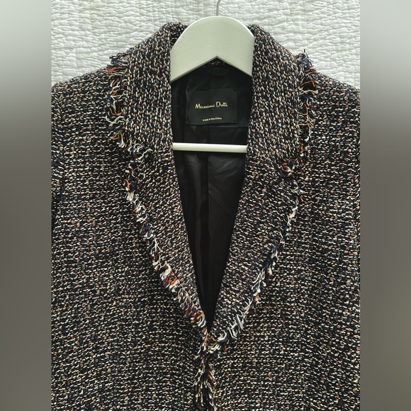 Massimo Dutti long coat / blazer - navy and copper, size US 4 - Picture 8 of 9